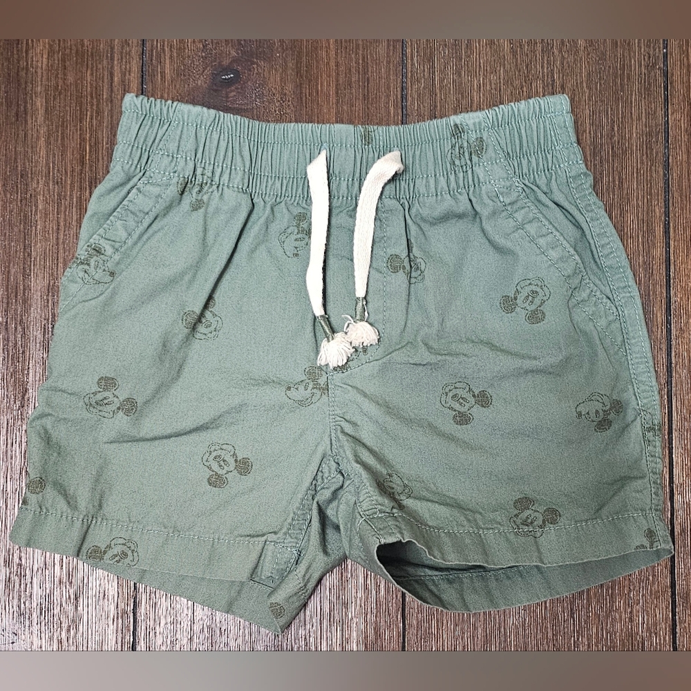 babyGap | Disney Mickey Mouse Poplin Pull-On Shorts Size 18-24 months